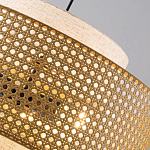 Подвесной светильник с декоративным поясом из плетеного бамбука Biuloggicu варинант исполнения - 5 | Loft Concept в Ижевске