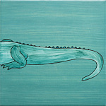 Плитка с узором Крокодил байдарочник варинант исполнения - 4 | Loft Concept в Ижевске