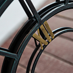 Зеркало настенное в чёрной металлической раме в виде часов Mirror Tower Clock варинант исполнения - 4 | Loft Concept в Ижевске