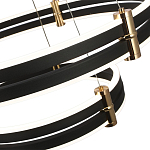 Люстра светодиодная с 3-мя плафонами в форме колец из акрила и алюминия с пультом для регулировки света Ring Horizontal Anthracite варинант исполнения - 2 | Loft Concept в Ижевске