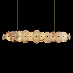 Подвесной светильник с фигурными элементами из белого алебастра Cryptocrystalline Stone варинант исполнения - 8 | Loft Concept в Ижевске