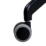 Стул с мягкой синей обивкой из велюра и подъемно-поворотным механизмом на черных колесиках Harper Blue варинант исполнения - 7 | Loft Concept в Ижевске