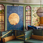 Обои ручная роспись Tsukimi Original colourway on gilded silk with antiquing варинант исполнения - 1 | Loft Concept в Ижевске