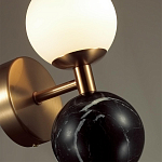 Бра с шарообразным матовым плафоном и шаром из камня на металлическом основании Orb Essence варинант исполнения - 9 | Loft Concept в Ижевске