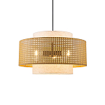 Подвесной светильник с декоративным поясом из плетеного бамбука Biuloggicu варинант исполнения - 1 | Loft Concept в Ижевске