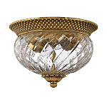 Потолочный светильник цвета латунь с прозрачным рифленым плафоном в форме чаши Hinkley варинант исполнения - 5 | Loft Concept в Ижевске