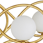 Люстра с закругленным каркасом золотого цвета и белыми плафонами Round Curl варинант исполнения - 1 | Loft Concept в Ижевске