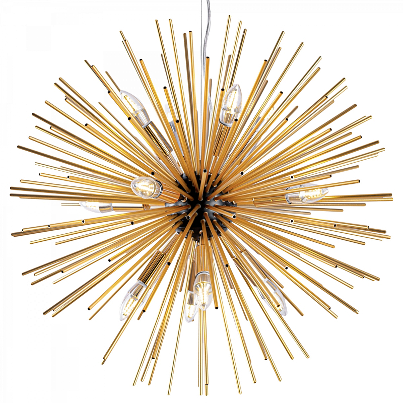 Huge Sputnik Chandelier Gold and Black  Черный Золотой в Ижевске | Loft Concept 