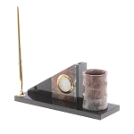 Настольный письменный набор из яшмы с часами Manager Organizer варинант исполнения - 2 | Loft Concept в Ижевске