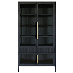 Витрина Primo со стеклянными фасадами и 2 ящиками Черный дуб варинант исполнения - 10 | Loft Concept в Ижевске