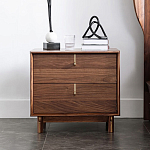 Прикроватный деревянный столик с ящиками Moon Walnut Furniture варинант исполнения - 2 | Loft Concept в Ижевске