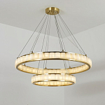 Люстра с 2-мя кольцами из натурального камня с регулируемыми плафонами Durability of Stone варинант исполнения - 2 | Loft Concept в Ижевске