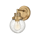 Бра для ванных комнат с прозрачным шарообразным плафоном из стекла с пузырьками на круглом основании Hinkley варинант исполнения - 1 | Loft Concept в Ижевске