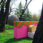 Дизайнерский модульный диван волнистой формы с цветным принтом Poltronova Superonda Sofa варинант исполнения - 40 | Loft Concept в Ижевске