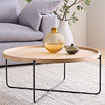 Журнальный стол с круглой деревянной столешницей Urban Style Space варинант исполнения - 2 | Loft Concept в Ижевске