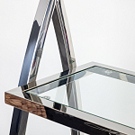 Металлический стеллаж со стеклянными полками Molecule варинант исполнения - 4 | Loft Concept в Ижевске