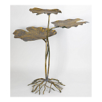 Столик приставной с тремя столешницами Тропические листья Tropical Forest gold варинант исполнения - 2 | Loft Concept в Ижевске