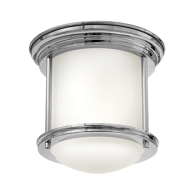 Потолочный светильник для ванных комнат со стеклянным плафоном и одной лампой Hinkley Хром Белый Бронза Прозрачное Стекло в Ижевске | Loft Concept 