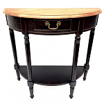 Консоль полукруглая из массива березы с ящиком и полкой в стиле прованс Vintage варинант исполнения - 2 | Loft Concept в Ижевске