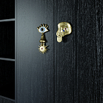 Большой шкаф с витриной Elsa Dreams Black варинант исполнения - 5 | Loft Concept в Ижевске