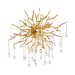 Бра с лучеобразным основанием и подвесками из прозрачного стекла в виде длинных капель Droplet Chandelier варинант исполнения - 1 | Loft Concept в Ижевске