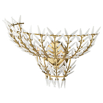 Бра золотого цвета с белыми стеклянными лепестками Hanging Flowers варинант исполнения - 2 | Loft Concept в Ижевске