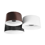 Потолочный светильник с 3-мя цилиндрическими абажурами черного белого и коричневого цвета Urban Dome варинант исполнения - 3 | Loft Concept в Ижевске