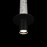 Подвесной светильник с узким цилиндрическим плафоном и черным металлическим декором Concrete Pipe варинант исполнения - 13 | Loft Concept в Ижевске