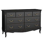 Комод черный из массива бука в стиле прованс Black Provence варинант исполнения - 1 | Loft Concept в Ижевске