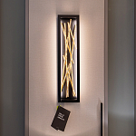 Бра в прямоугольной черной рамке с декором в виде ветвей в золотой отделке Hinkley варинант исполнения - 7 | Loft Concept в Ижевске