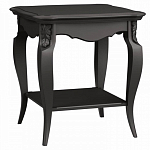 Стол журнальный черный из массива бука с полкой в стиле прованс Black Provence варинант исполнения - 2 | Loft Concept в Ижевске