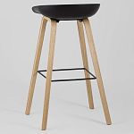 Барный стул на ножках из натурального дерева Boras Black варинант исполнения - 5 | Loft Concept в Ижевске