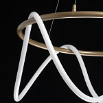 Люстра подвесная круглая золотого цвета с белыми изогнутыми световыми линиями Luke Lampco Tracer Lamp варинант исполнения - 8 | Loft Concept в Ижевске