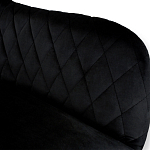 Барный стул вращающийся со спинкой и подлокотниками Douglas Rhombus Черный Велюр варинант исполнения - 3 | Loft Concept в Ижевске