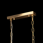 Люстра прямоугольная на цепях с прозрачными трубками и волнистым краем Nembus варинант исполнения - 12 | Loft Concept в Ижевске