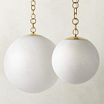 Подвесной светильник в форме шара из белого текстурного стекла Atmosphere варинант исполнения - 2 | Loft Concept в Ижевске