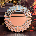 Зеркало круглое с лучами из зеркальных фацетов Silver Facet варинант исполнения - 3 | Loft Concept в Ижевске