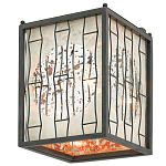 Бра с круглой зеркальной вставкой с эффектом ржавчины Stunning Radiance варинант исполнения - 3 | Loft Concept в Ижевске