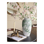 Ваза высокая с зелеными цветочными и птичьими мотивами Vase Inspired by Nature варинант исполнения - 4 | Loft Concept в Ижевске