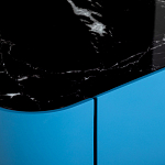 Тумба прикроватная чёрно-голубая с  ящиком Blue Cabinet варинант исполнения - 3 | Loft Concept в Ижевске