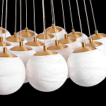 Люстра подвесная круглая с сферическими плафонами из натурального камня Glowing Spheres варинант исполнения - 3 | Loft Concept в Ижевске