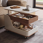 Журнальный столик передвижной с подъемной столешницей Table Trolley варинант исполнения - 6 | Loft Concept в Ижевске