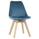 Стул с мягким велюровым сиденьем Arvika Blue варинант исполнения - 1 | Loft Concept в Ижевске