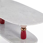 Дизайнерский журнальный стол на 2-х фигурных ножках с подстольем Lycad варинант исполнения - 2 | Loft Concept в Ижевске