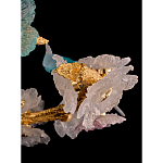 Люстра круглая на золотом каркасе с птичками и цветочным декором Miscellaneous herbs варинант исполнения - 9 | Loft Concept в Ижевске