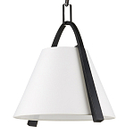 Подвесной светильник в форме конуса с белым тканевым абажуром и чёрным каркасом Stylish Solution варинант исполнения - 3 | Loft Concept в Ижевске