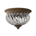 Потолочный светильник с чашеобразным плафоном из толстого волнообразного стекла и широким узорчатым основанием Hinkley варинант исполнения - 9 | Loft Concept в Ижевске