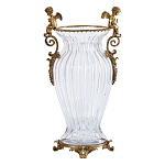 Ваза прозрачная с бронзовыми ручками в виде ангелов Eden Garden варинант исполнения - 1 | Loft Concept в Ижевске