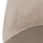 Барный стул со спинкой и металлической подставкой на 4-х деревянных ножках Бежевый Велюр Vendramin Chair варинант исполнения - 3 | Loft Concept в Ижевске