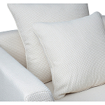 Дизайнерское кресло мягкое с обивкой из рогожки кремового цвета Decoration of Everything варинант исполнения - 2 | Loft Concept в Ижевске